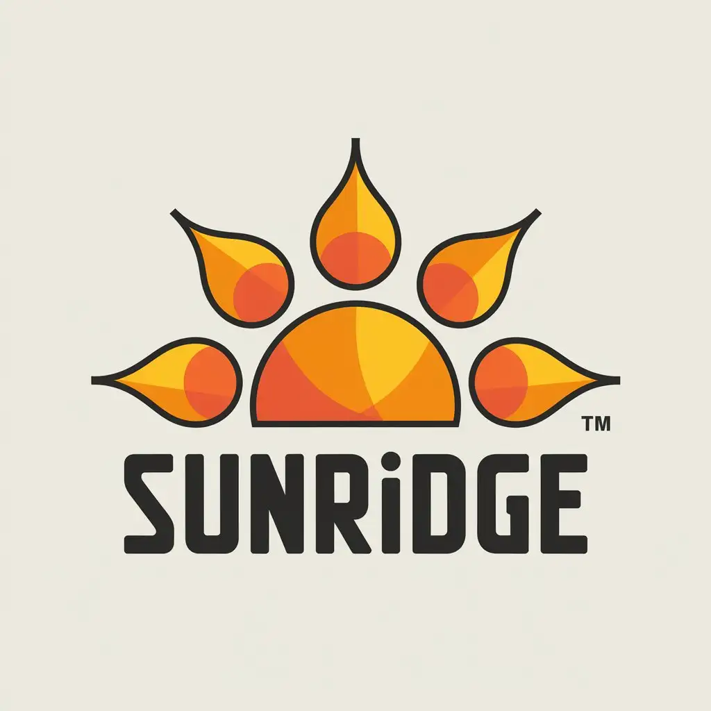 LOGO Design For Sunridge Dynamic Solar Energy Concept in Warm Tones