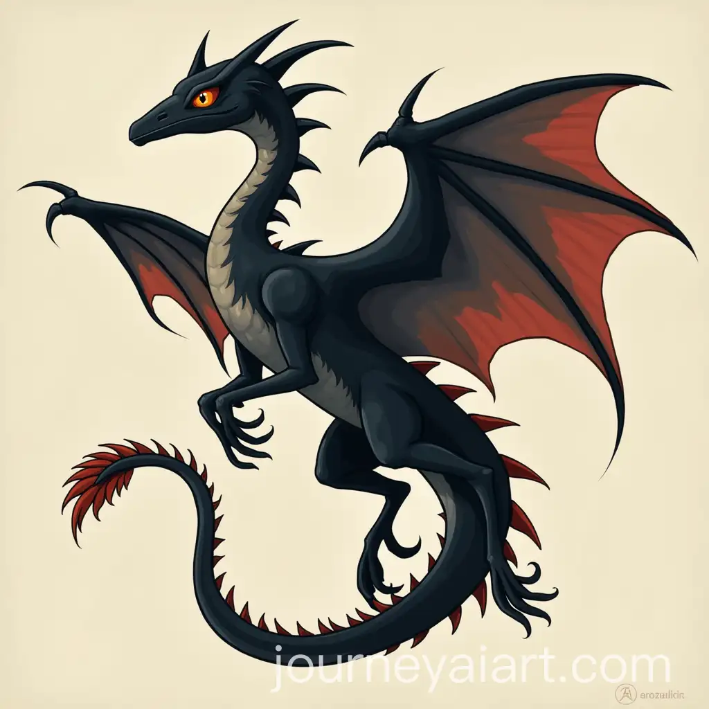 TwoDimensional-Black-Pterodactyl-Artwork