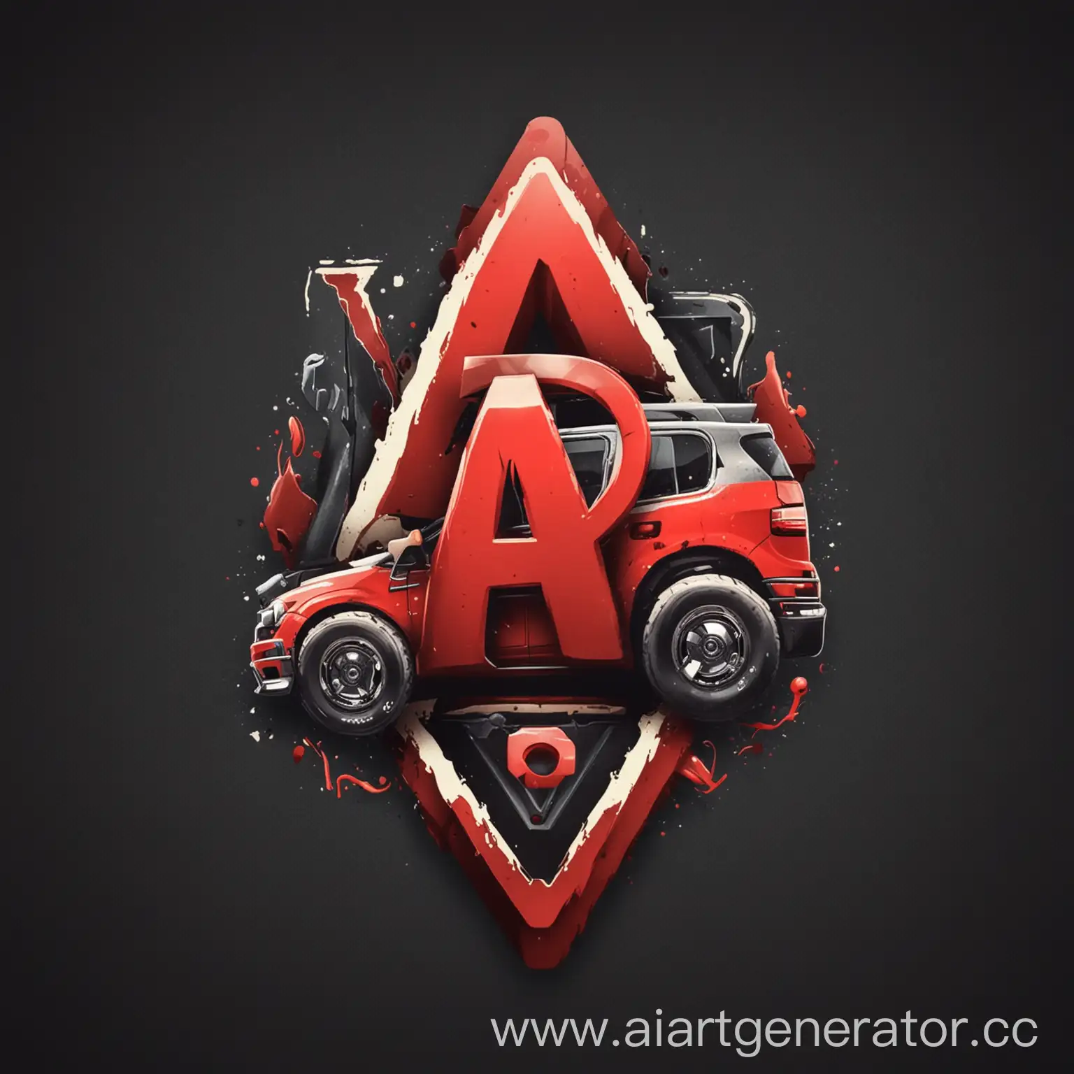 Dynamic-Letter-A-Logo-with-Car-Theme