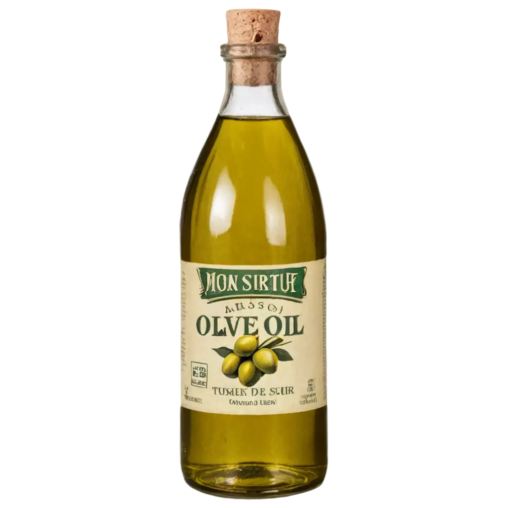 old olive oil bottle