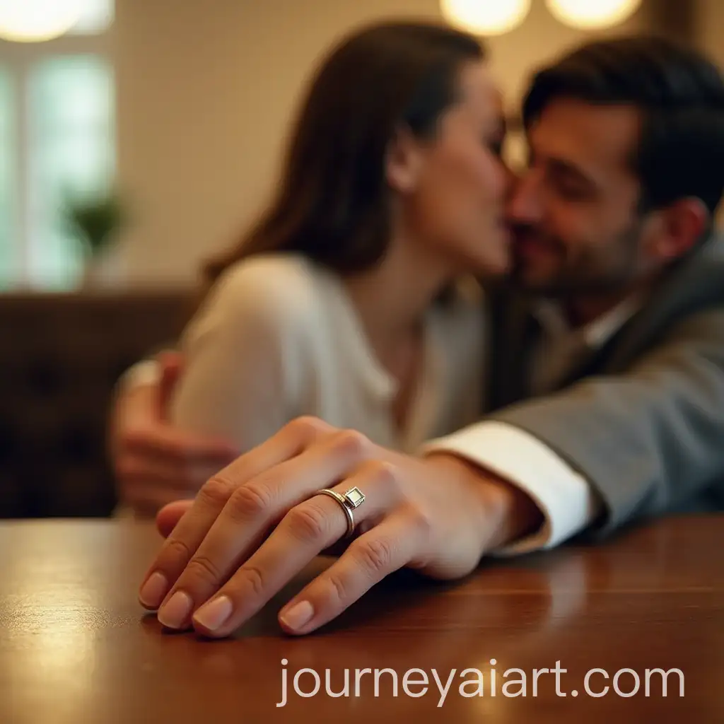 Elegant-Hand-with-Silver-Ring-and-Romantic-Couple-in-Warm-Setting