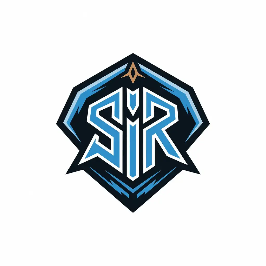 a vector logo design,with the text "SIR", main symbol:The number six,Moderate,be used in eSports industry,clear background