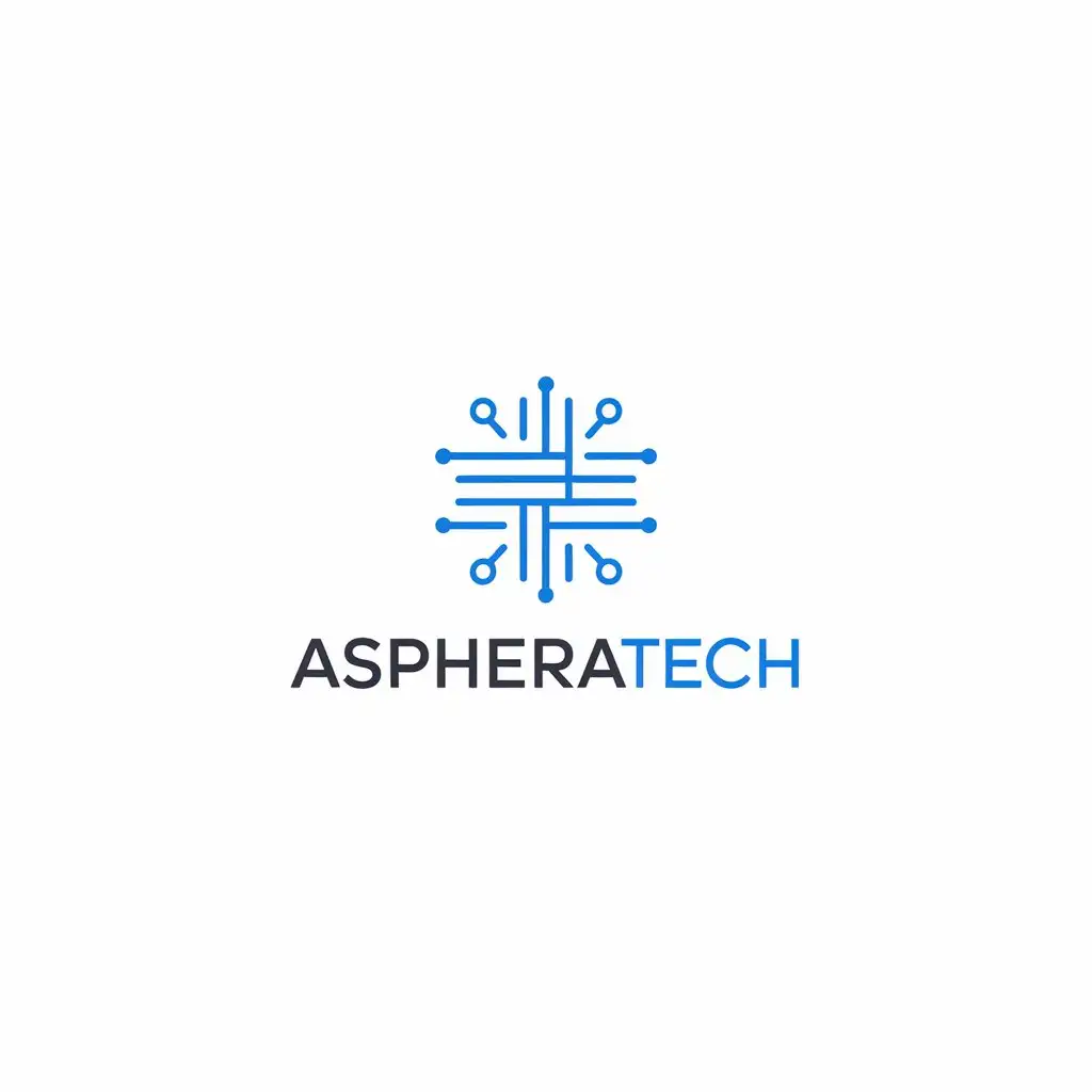 LOGO Design for AspheraTech Clean Minimalist Fiber Network Company with Clear Background