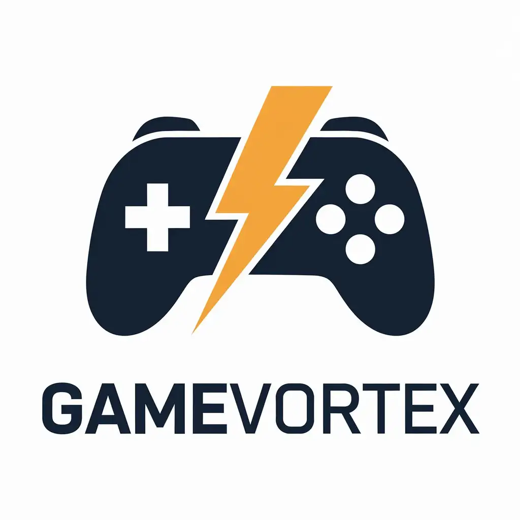 LOGO Design for GameVortex Playful Game Theme with Clear Background