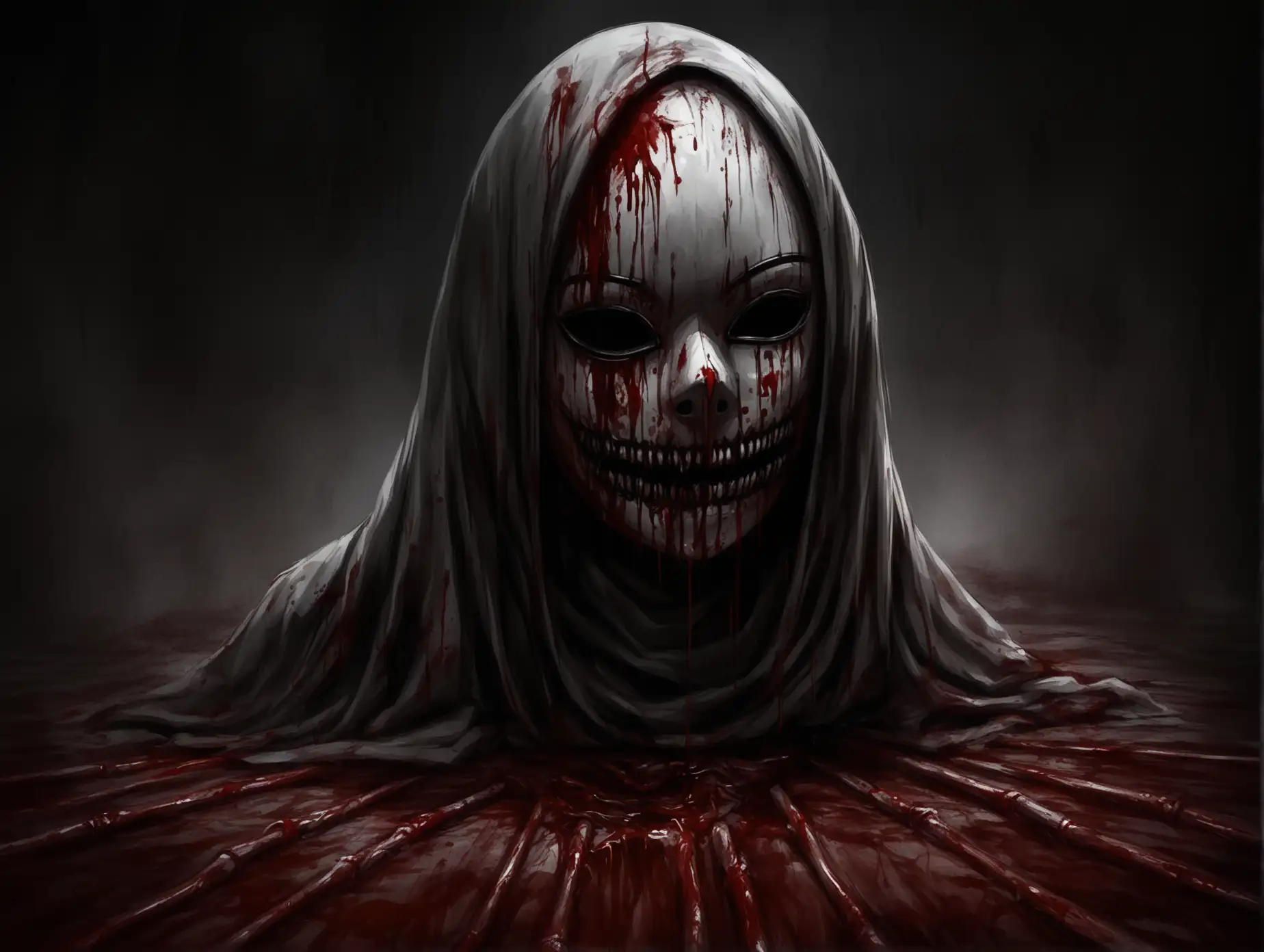 Creepy-Horror-Mask-with-Blood-and-Dark-Atmosphere