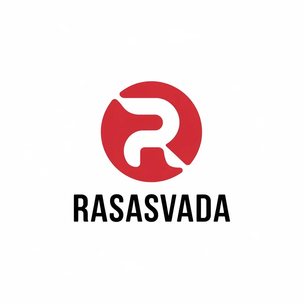 LOGO Design for RASASVADA Vector Design with R Symbol for Restaurant Industry