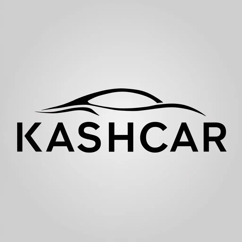 a logo design,with the text "KASHCAR", main symbol:Automobile,Moderate,be used in Automotive industry,clear background