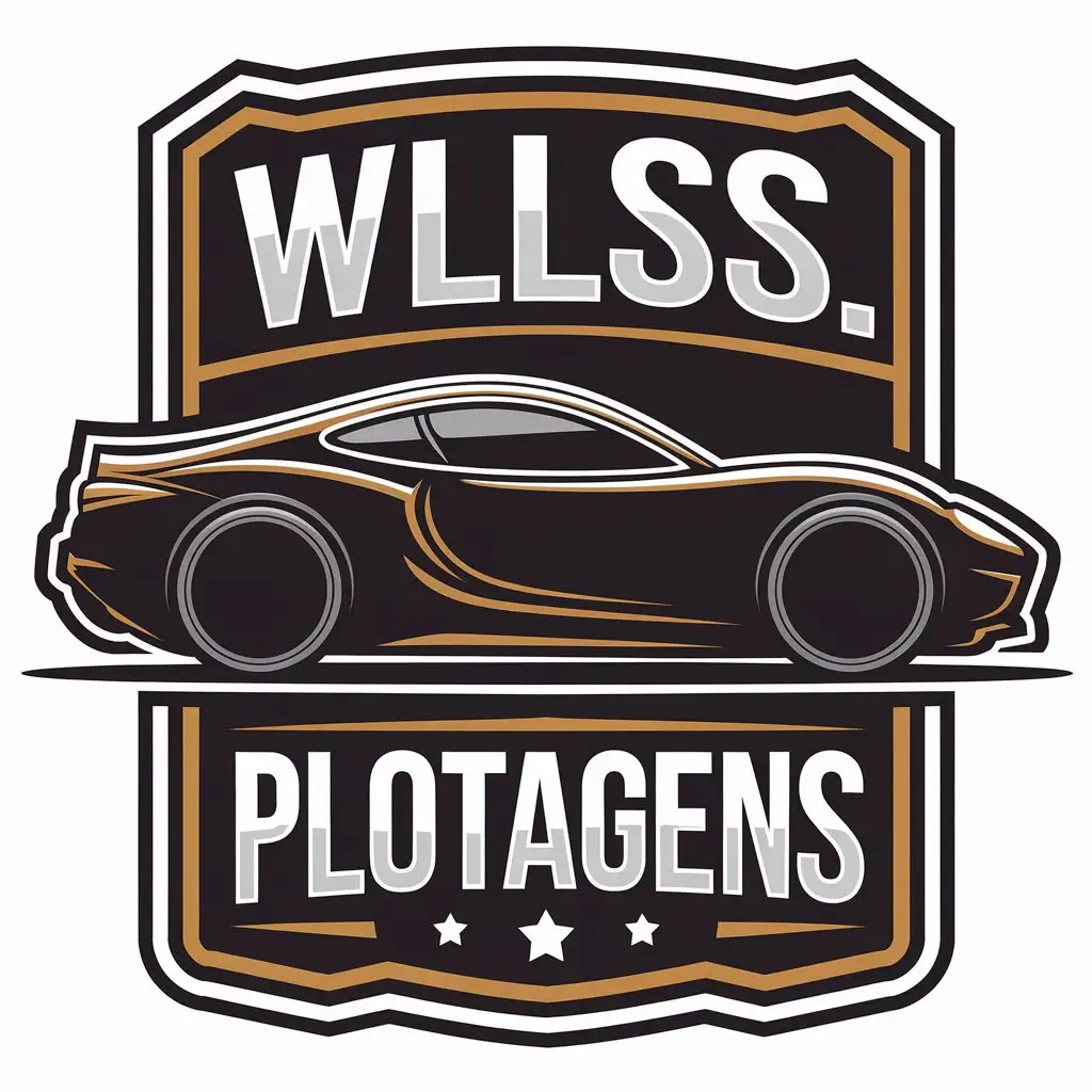 LOGO Design for WLLSSPLOTAGENS Car Silhouette with Sleek Outline for Automotive Industry