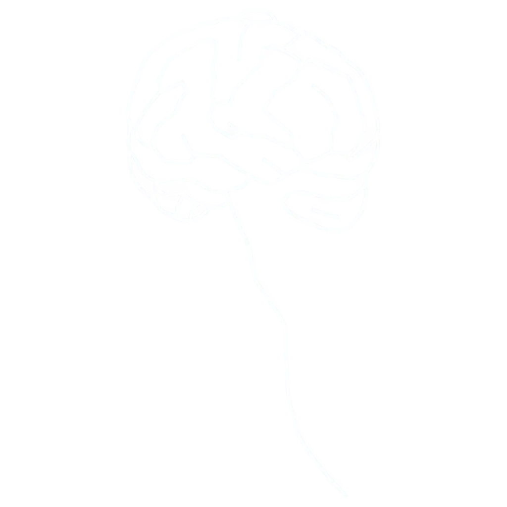 Draw a brain with a white stroke