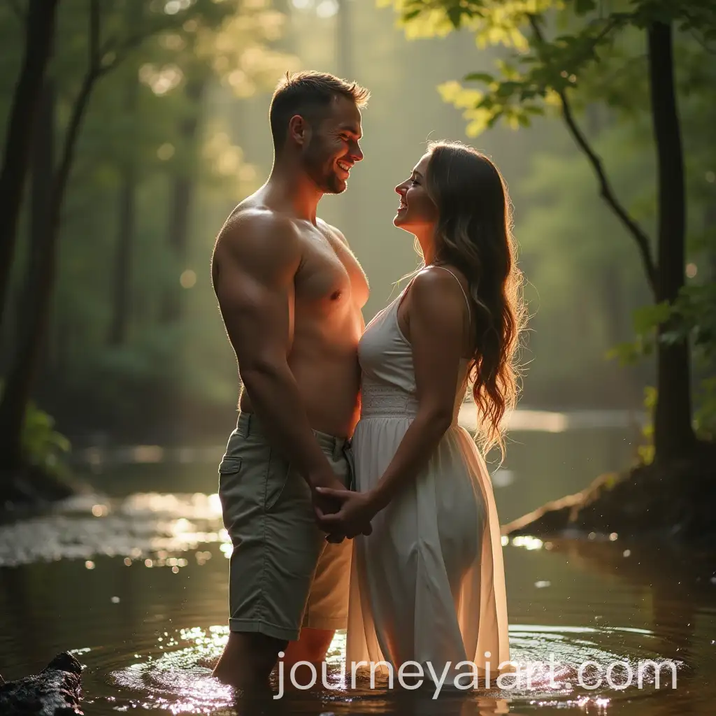 Portrait-of-a-Beautiful-Woman-in-a-Clear-Forest