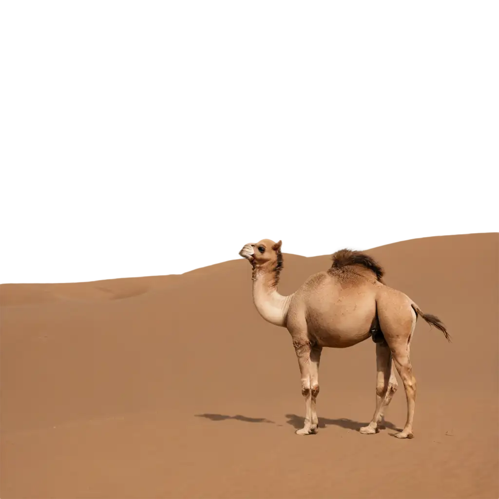 Exquisite-PNG-Image-of-a-Camel-in-the-Desert-Enhance-Your-Visual-Content