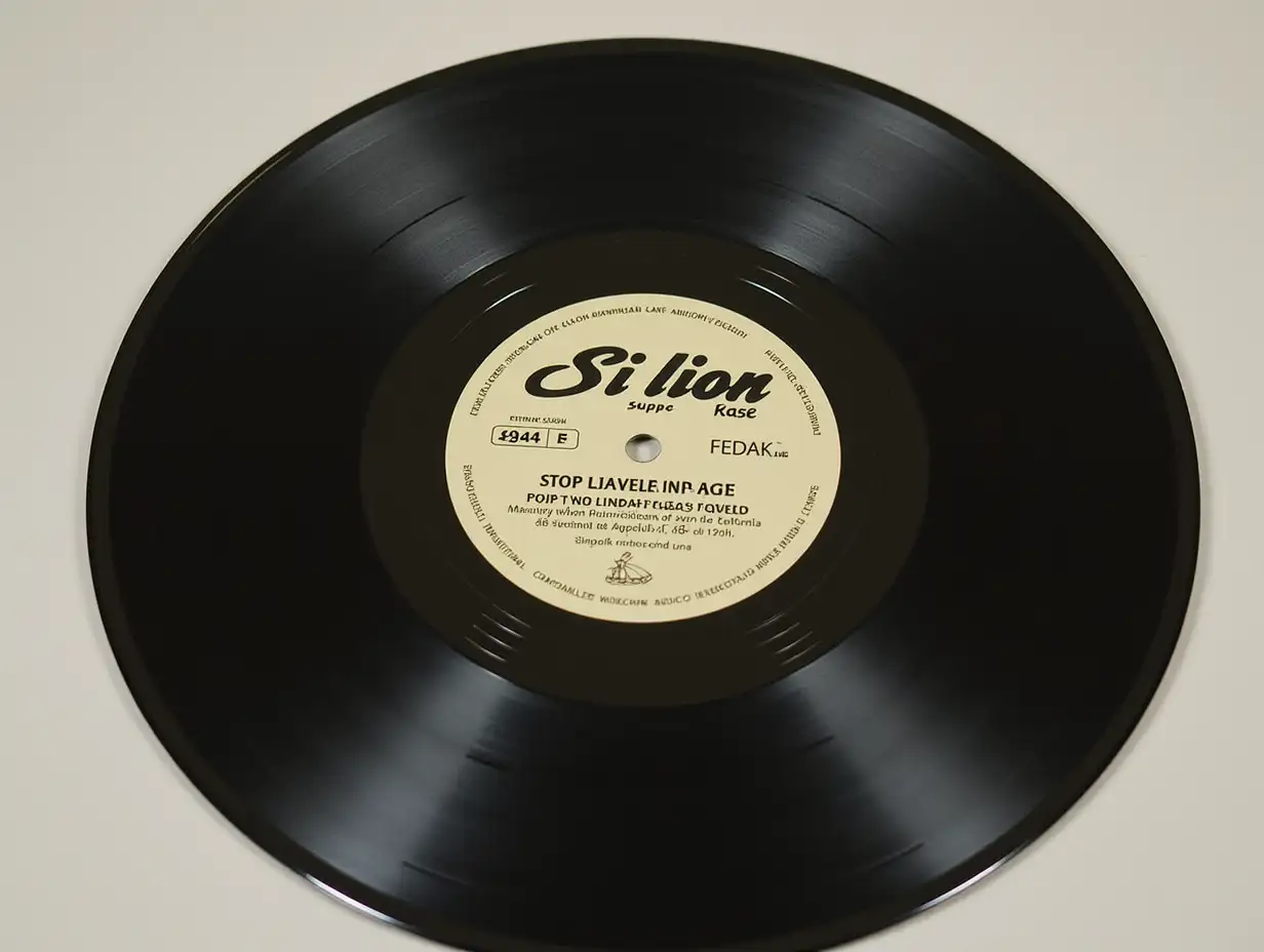 vinyl 33 rpm with writing: Si loin (Fedak - Fago)