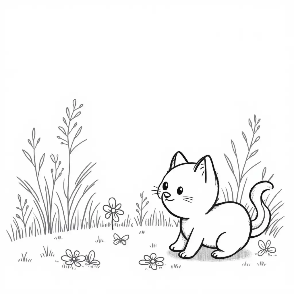 Cute-CatAI-Art-Prompt-Expansion-Playing-in-a-Sunny-Garden-with-Flowers-and-Butterflies