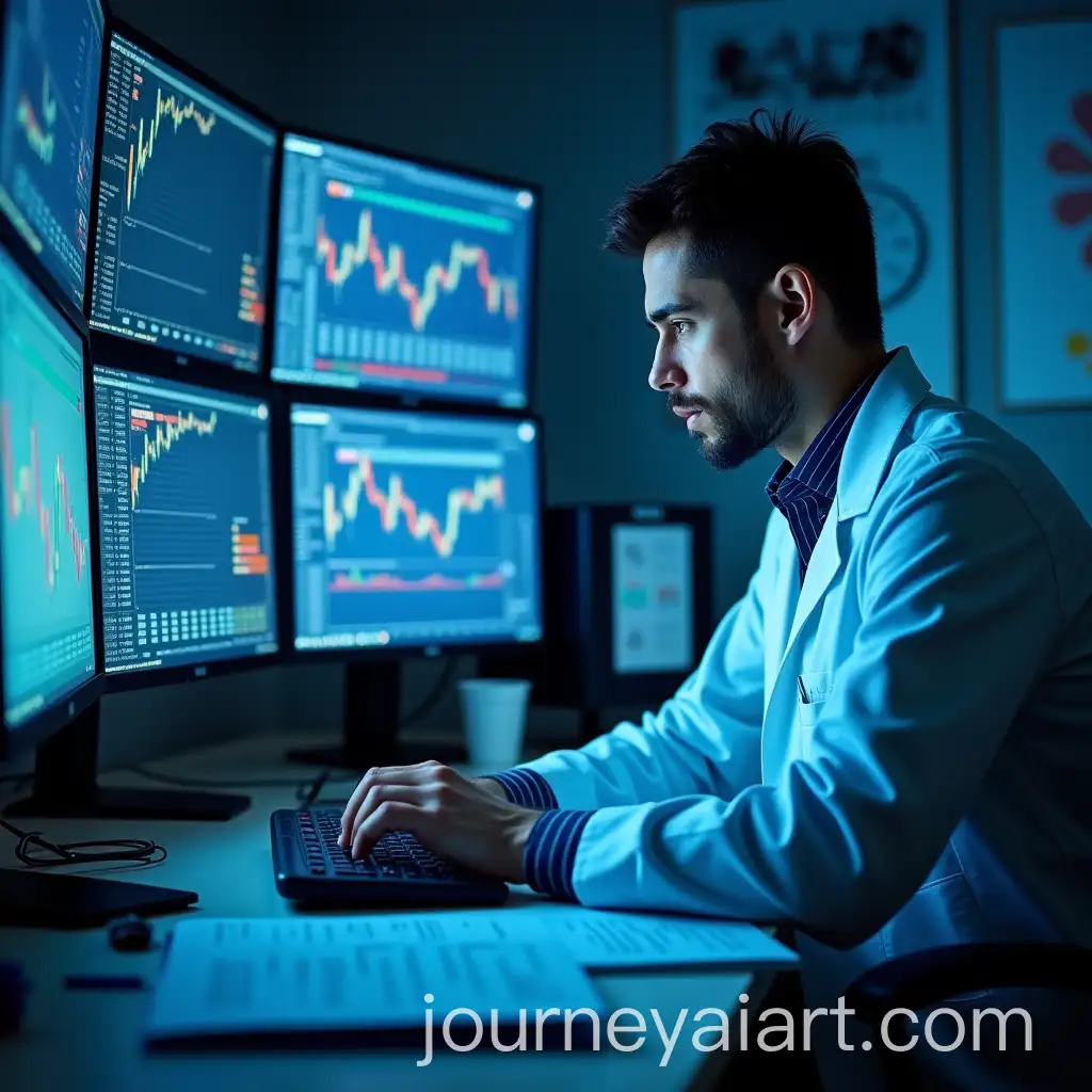 Focused-Professional-Trader-Analyzing-Charts-in-Modern-Medical-Office