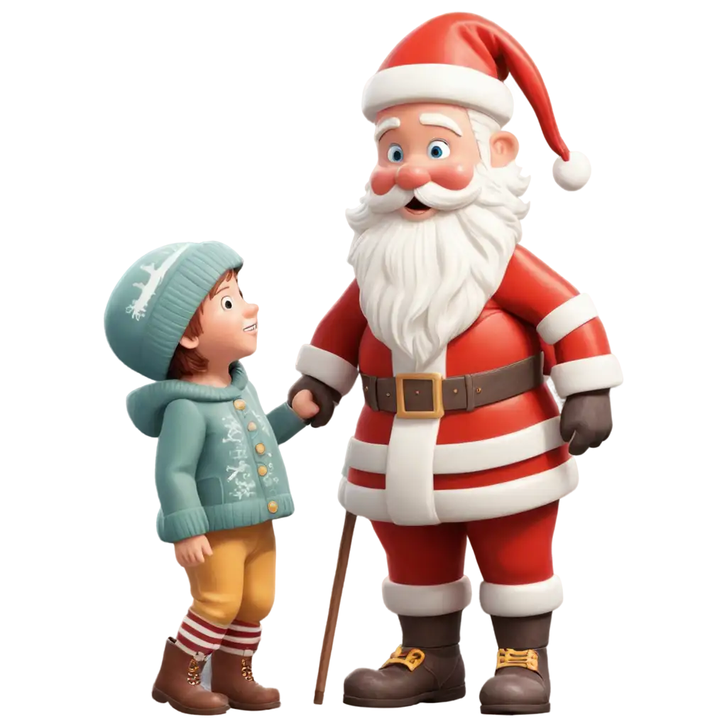 CHRISTMAS WITH SANTA ILLUSTRATION