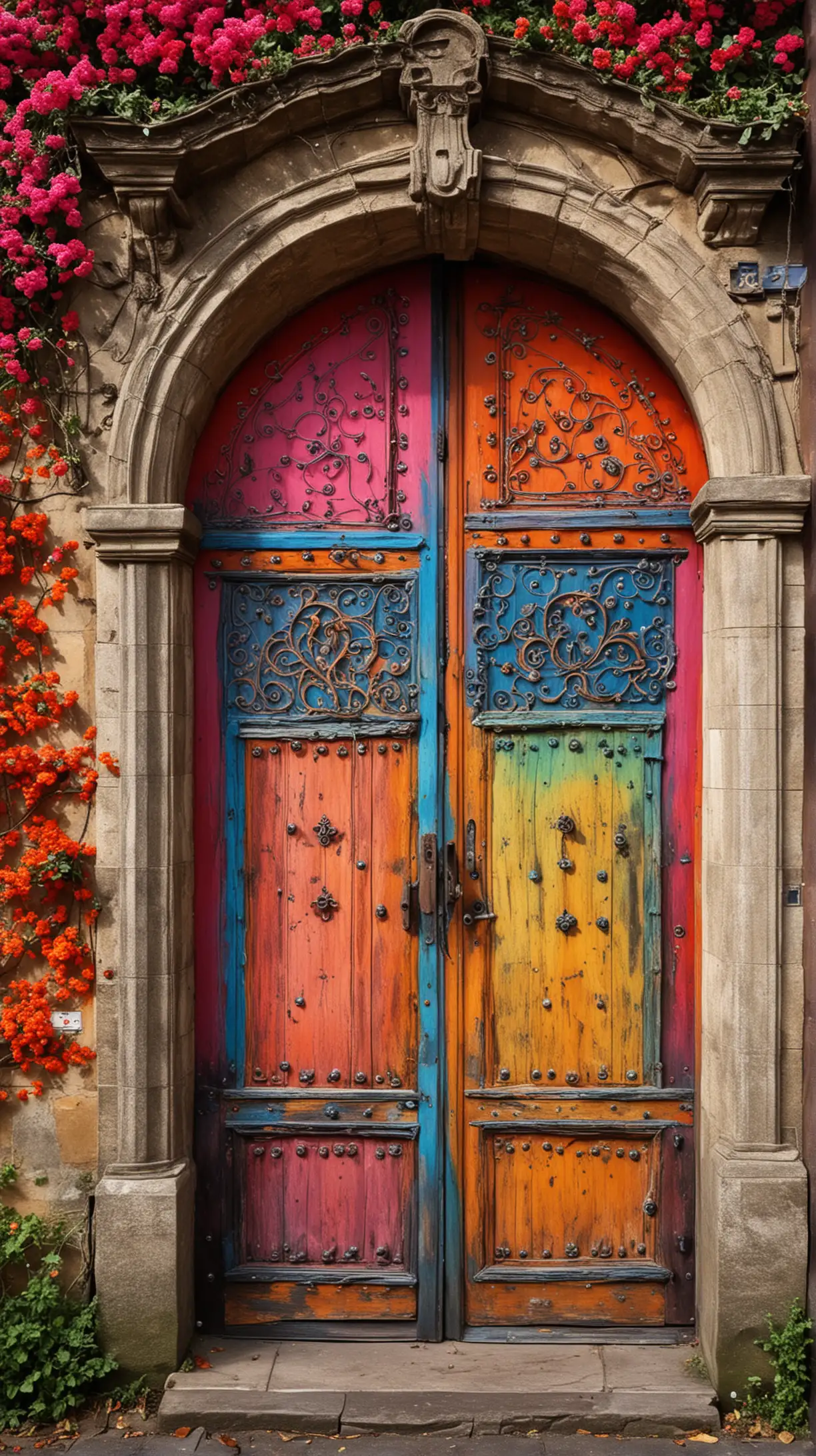 Enchanting Magical Doors in Vibrant Colors