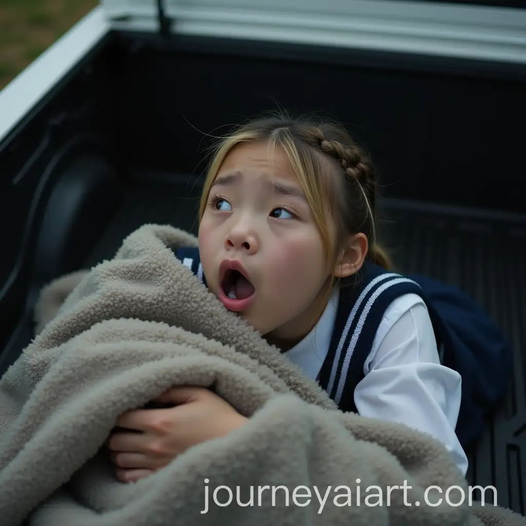 18YearOld-Petite-Asian-Girl-HidingAI-Art-Prompt-Expansion-in-Pickup-Truck-with-Torn-School-Uniform