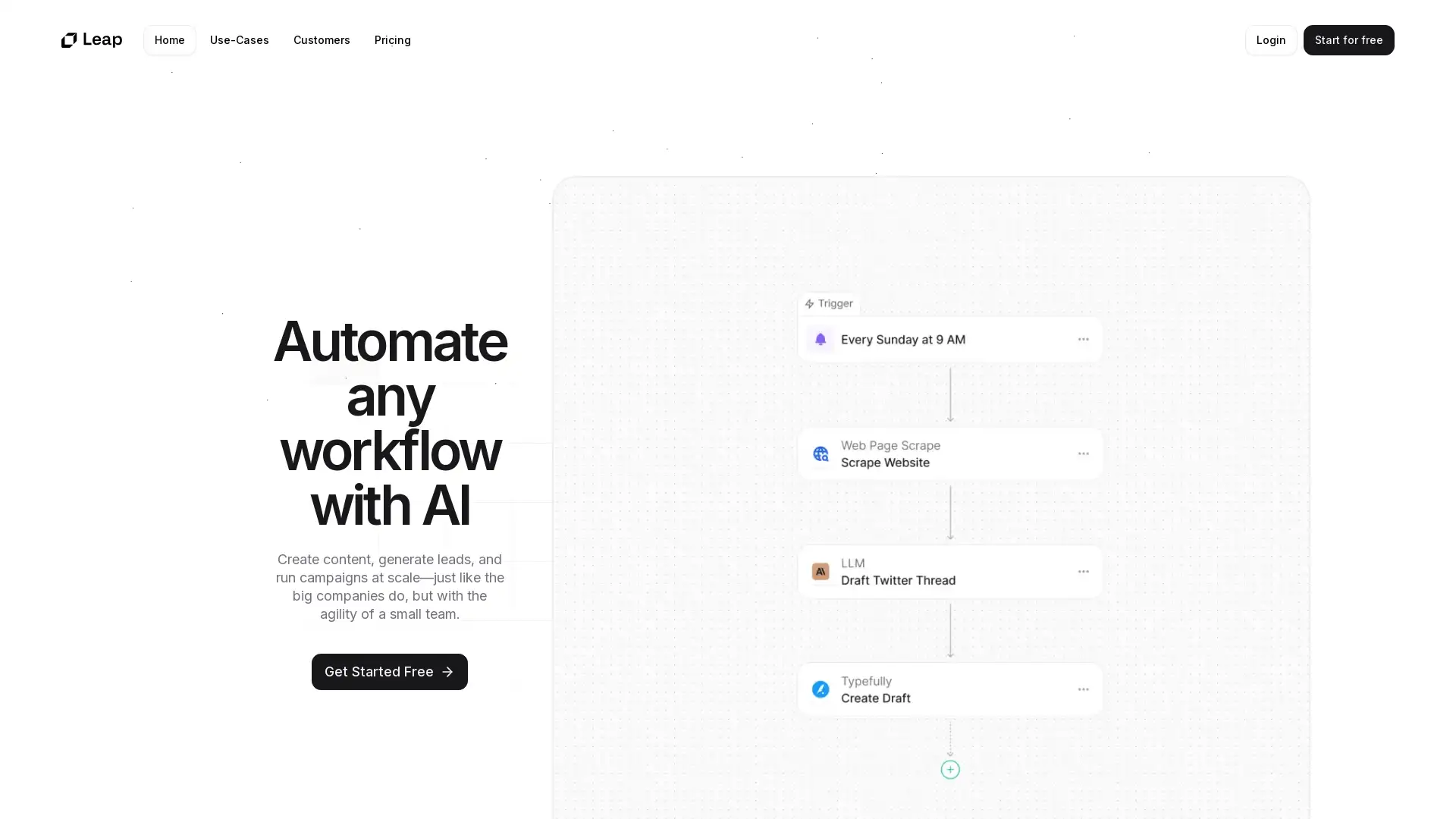 Automate AI-driven workflows for content creation and data analysis.