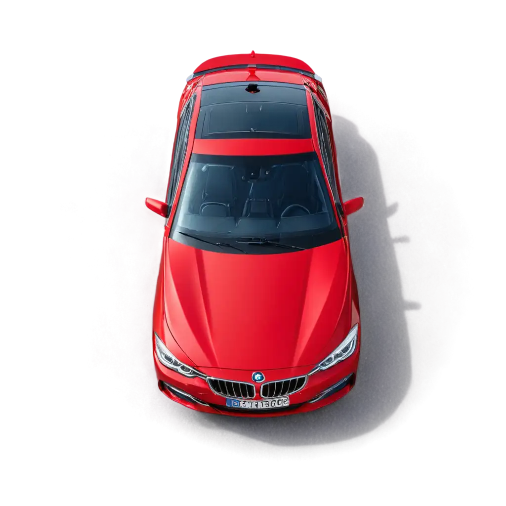 Top-View-of-a-Red-BMW-Car-PNG-Image-for-HighQuality-Graphics-and-Design-Use