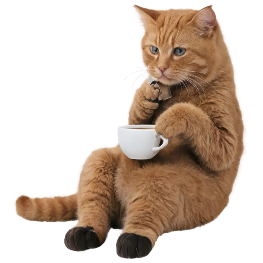 PNG-Image-Cat-Drinks-Coffee-in-Charming-Cafe-Scene