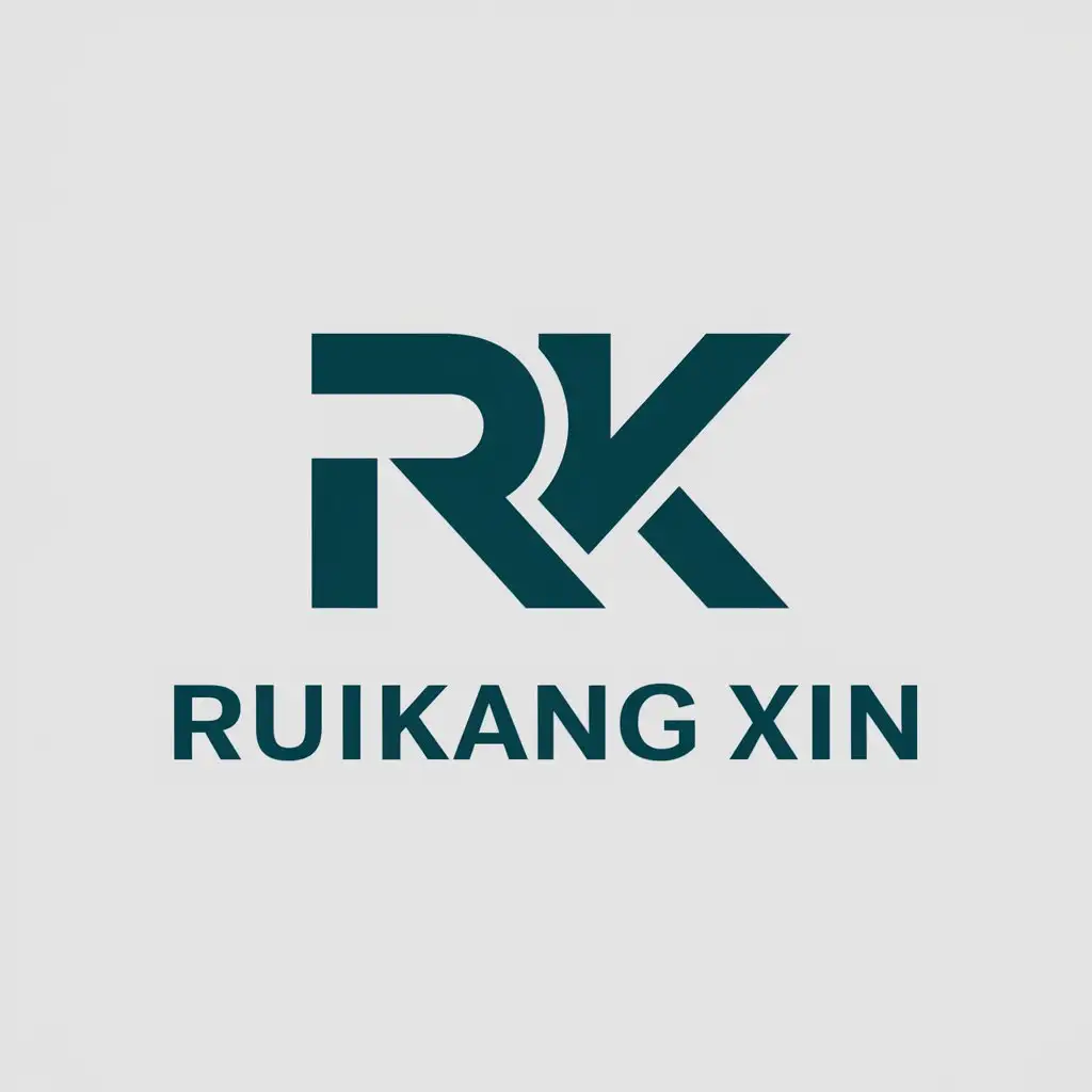 a vector logo design,with the text "Ruikang Xin", main symbol:RKX,Moderate,be used in Medical Dental industry,clear background