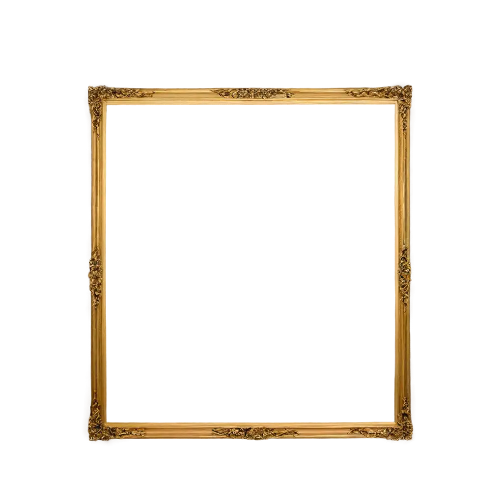 56-Inch-Horizontal-Gold-Frame-PNG-Image-for-HighQuality-Design-Projects