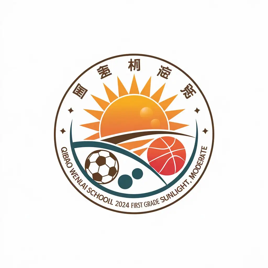 LOGO-Design-for-QIBAO-WENLAI-SCHOOL-2024-Sunlight-and-Education-Theme