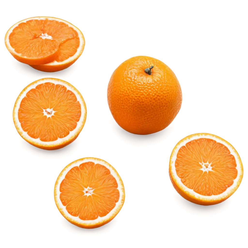 HighQuality-PNG-Image-of-Orange-and-Orange-Slices-for-Multiple-Uses