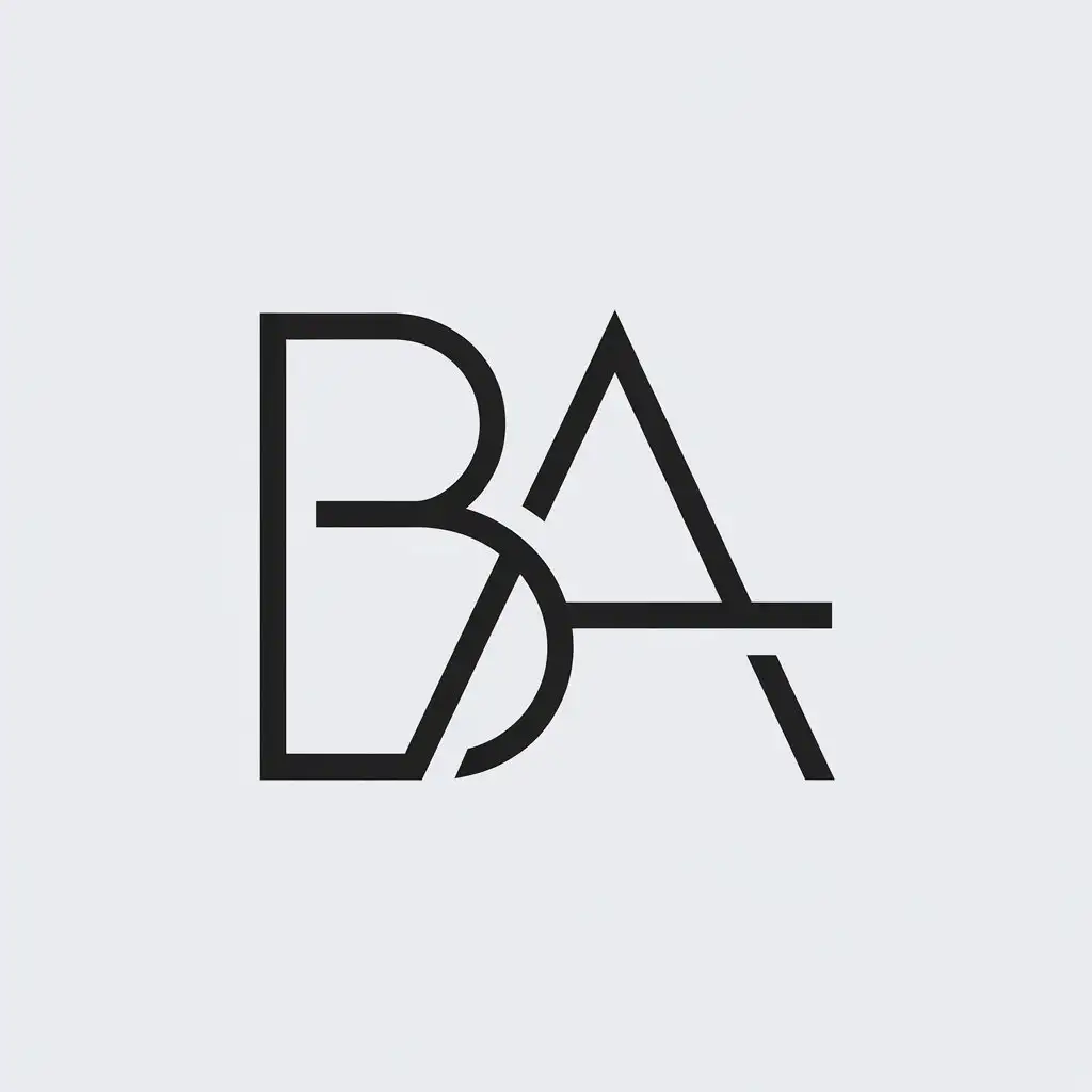 LOGO Design For BA Accounting Minimalistic Vector Logo for Finance Industry