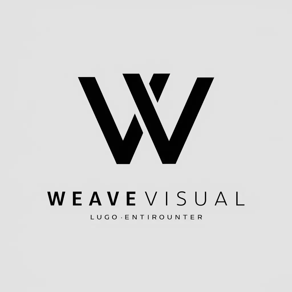 LOGO Design for WeaveVisual Minimalistic W Symbol for Internet Industry