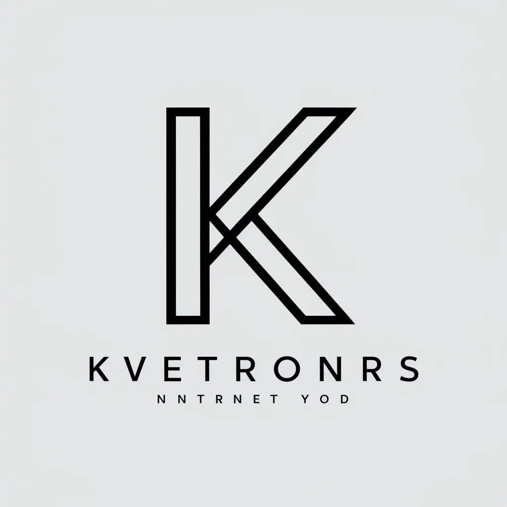 a vector logo design,with the text "K", main symbol:K,Minimalistic,be used in Internet industry,clear background