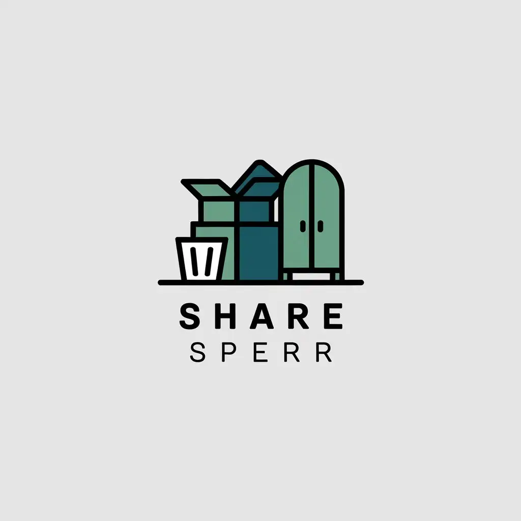 LOGO Design for Share Sperr Minimalistic Box Trash and Wardrobe Theme for Real Estate