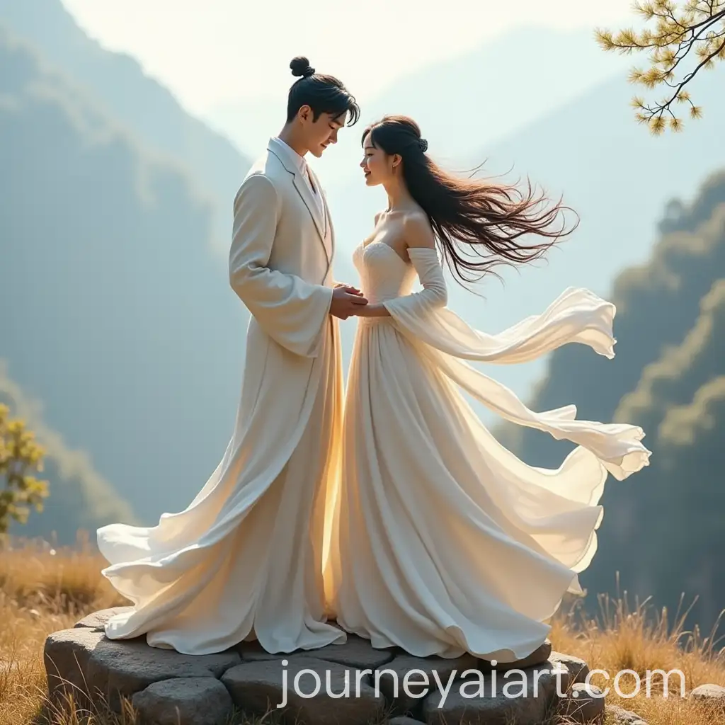 Elegant-and-Romantic-Bai-Juyi-Statue-inAI-Image-Prompt-Expansion-a-Windy-Setting