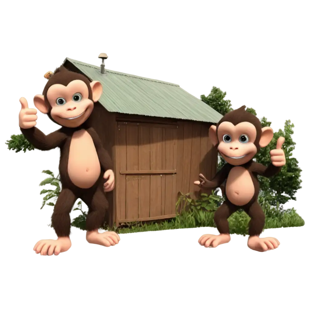 Optimize-Your-Content-with-a-HighQuality-PNG-Image-of-Monkeys-Giving-Thumbs-Up