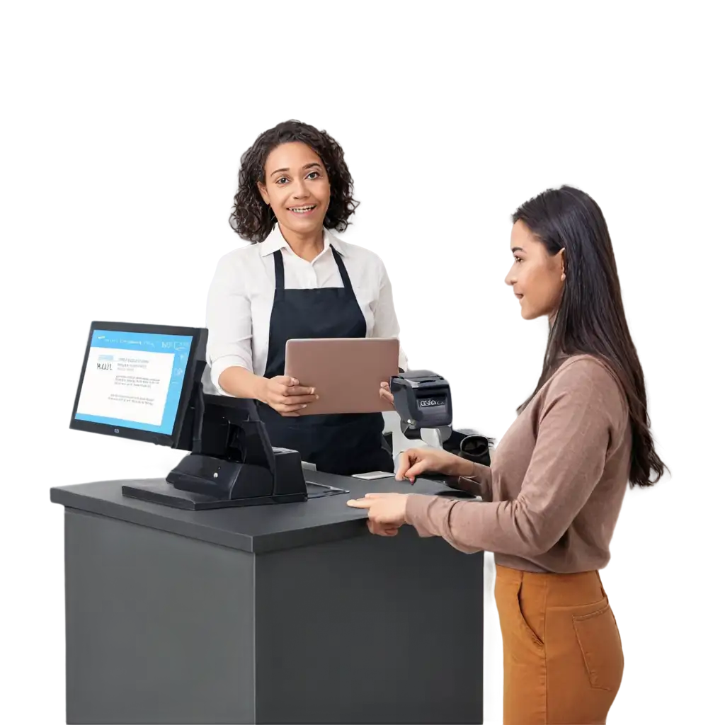 PNG-Image-Person-Selling-with-a-Point-of-Sale-System-Behind-a-Counter