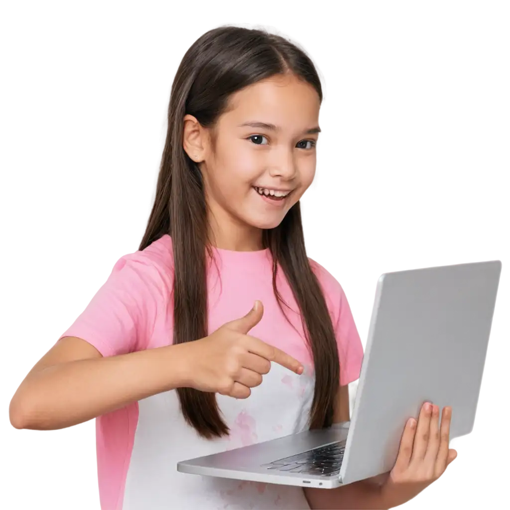 Boy-and-Girl-Using-Computer-with-Thumbs-Up-PNG-Image-for-Digital-Interaction-Themes