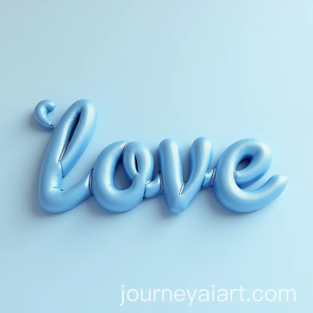 Sophisticated-CGI-Word-Rendering-in-LightBlue-Plastic-and-Inflated-Leather