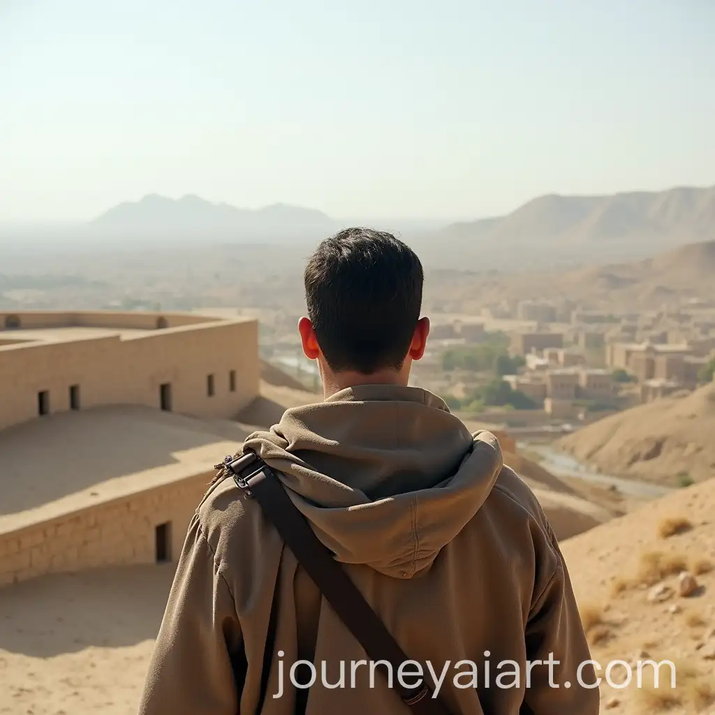 Hasan-Sabah-GazAI-Art-Prompt-Expansioning-Towards-Qaleh-Qazvin-Castle-from-Afar