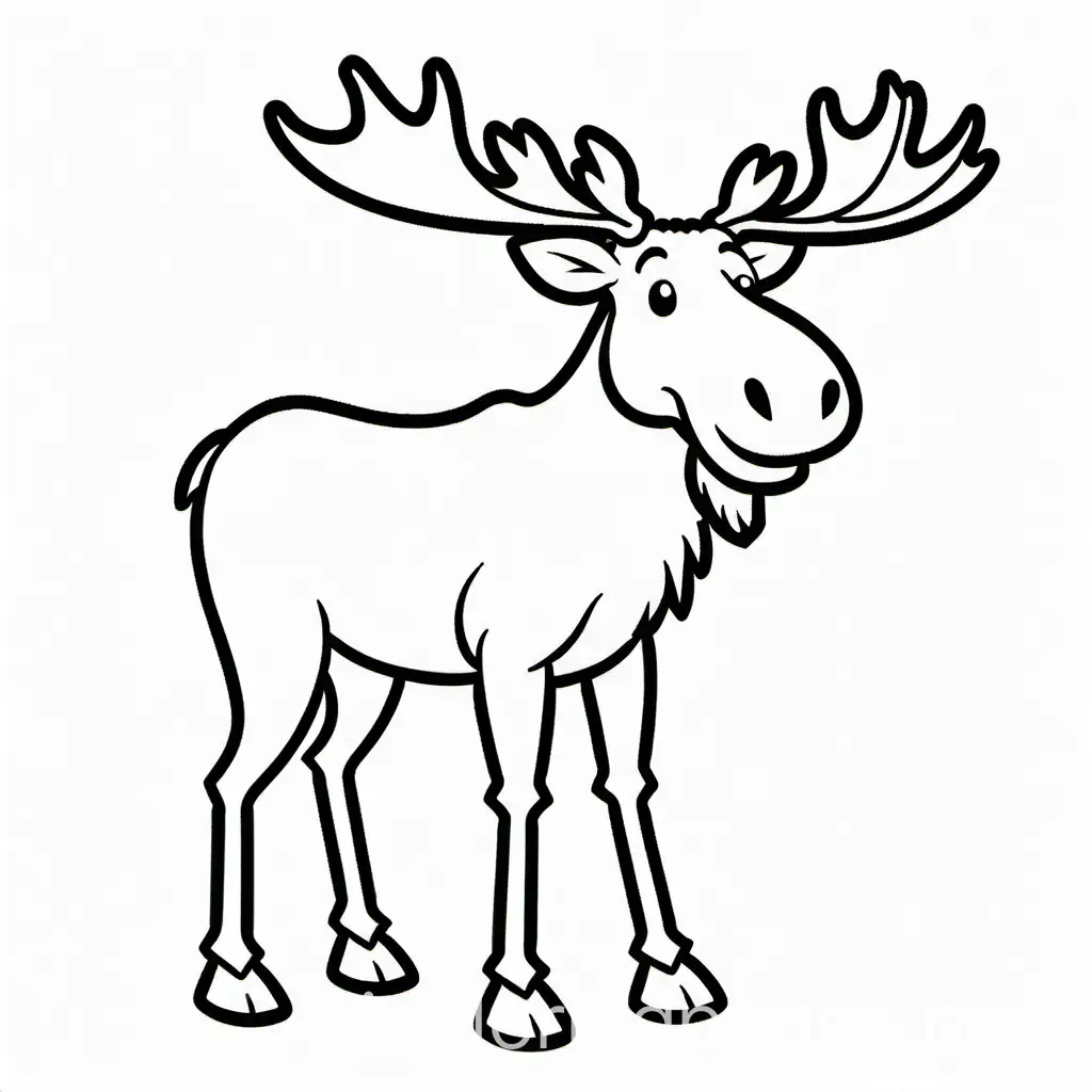 Moose-Coloring-Page-Black-and-White-Line-Art-for-Kids