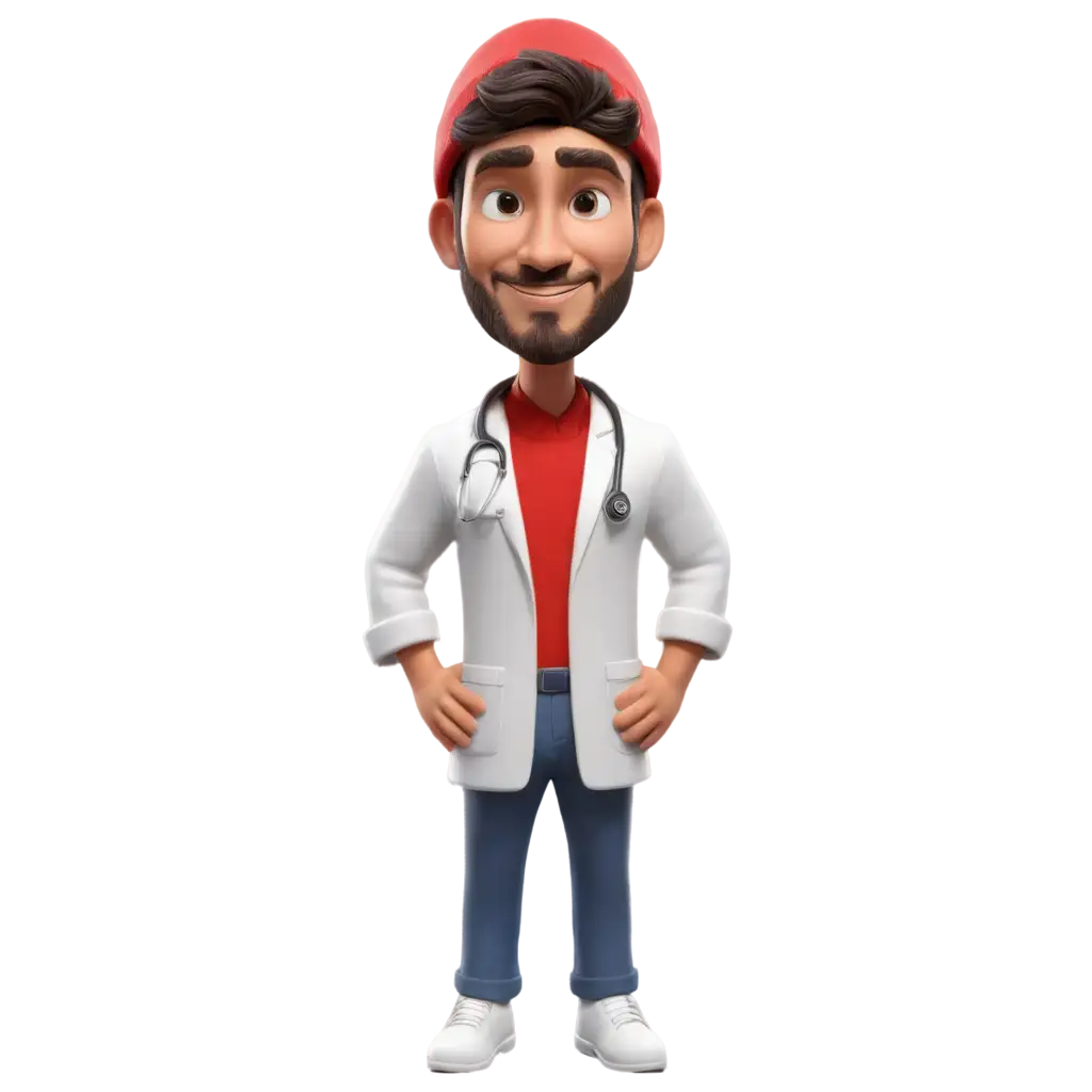 Male-Doctor-in-Red-Beanie-PNG-HighQuality-Image-for-Diverse-Applications