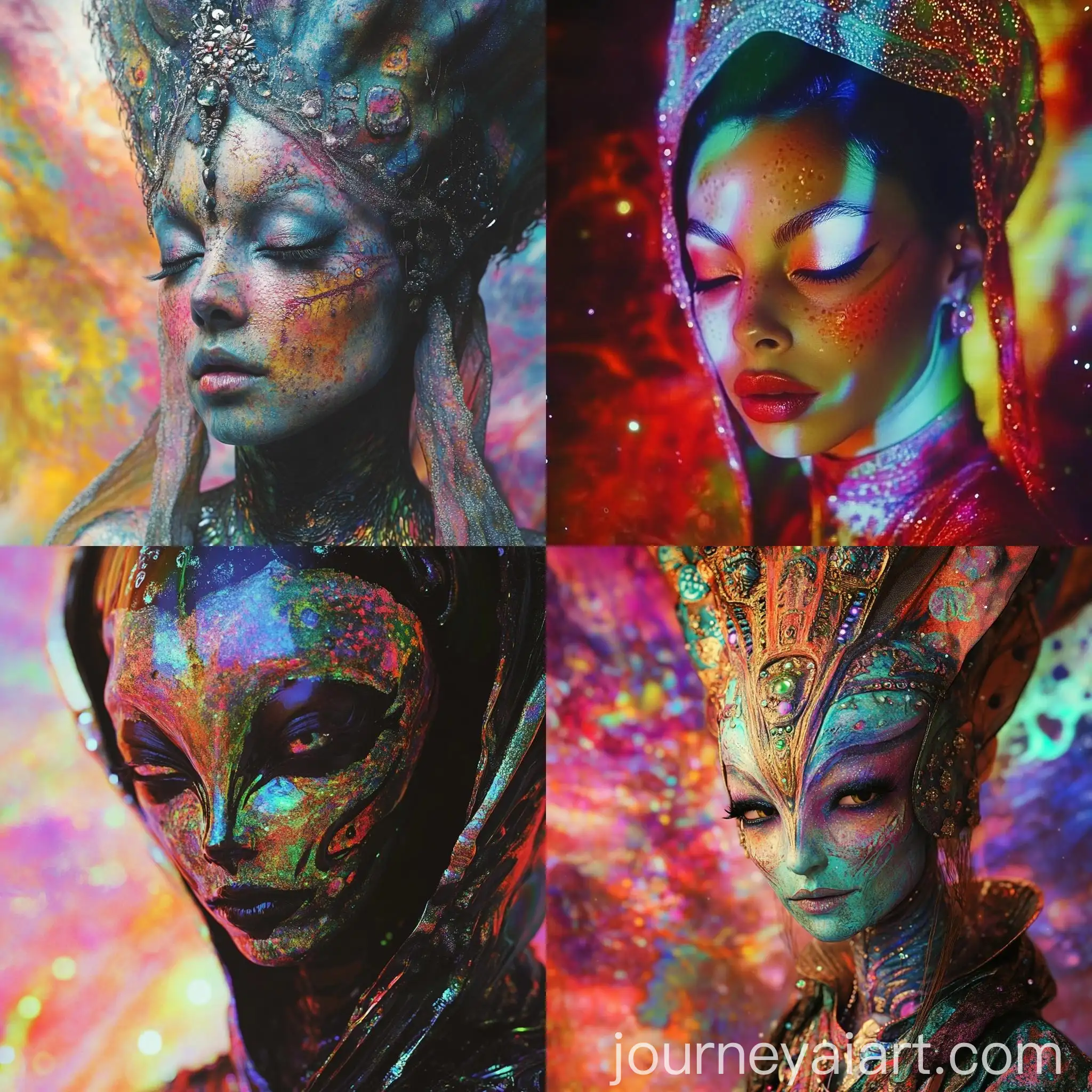 Angelica-Bassett-as-Alien-Queen-in-Colorful-Galactic-Planet