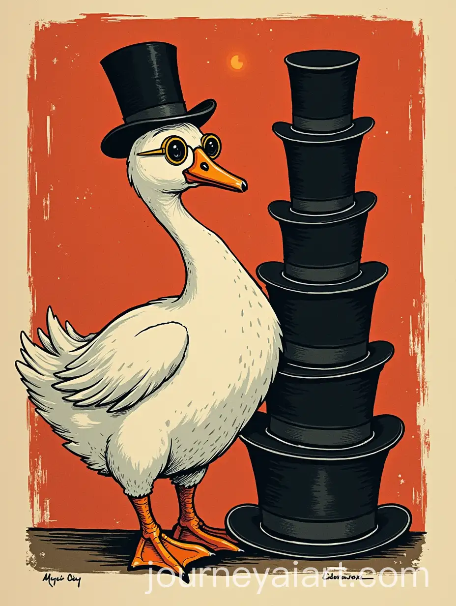 Fancy-Goose-with-Golden-Monocles-at-the-Opera-Wearing-Multiple-Top-Hats