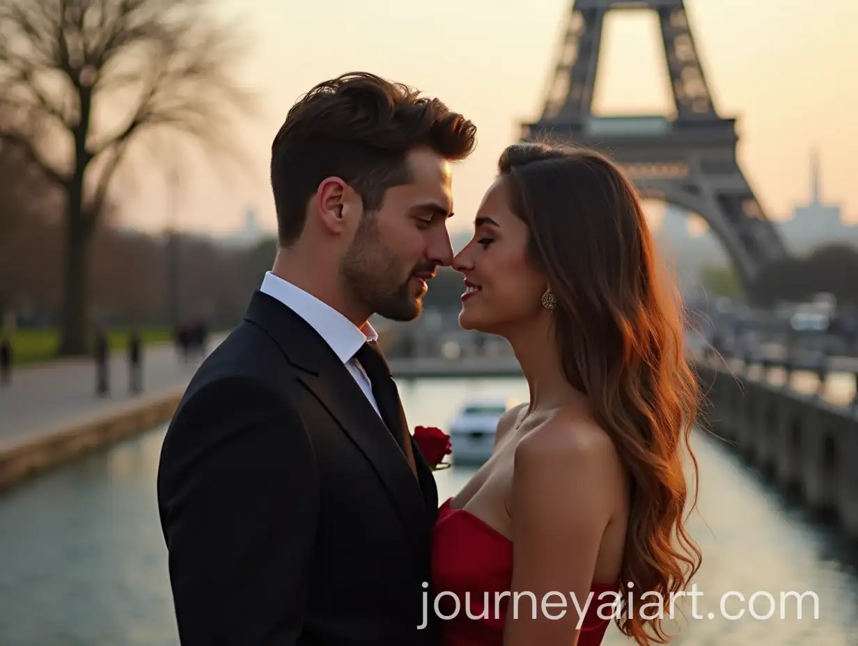 Young-European-Couple-in-Love-in-Paris-Luxurious-and-Romantic-Atmosphere