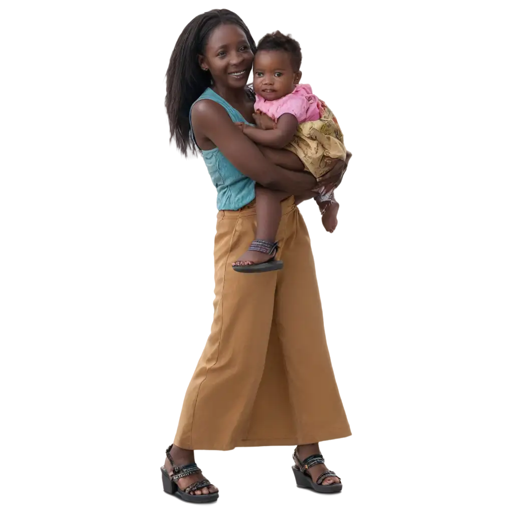 HighQuality-PNG-Image-of-African-Woman-Carrying-Child