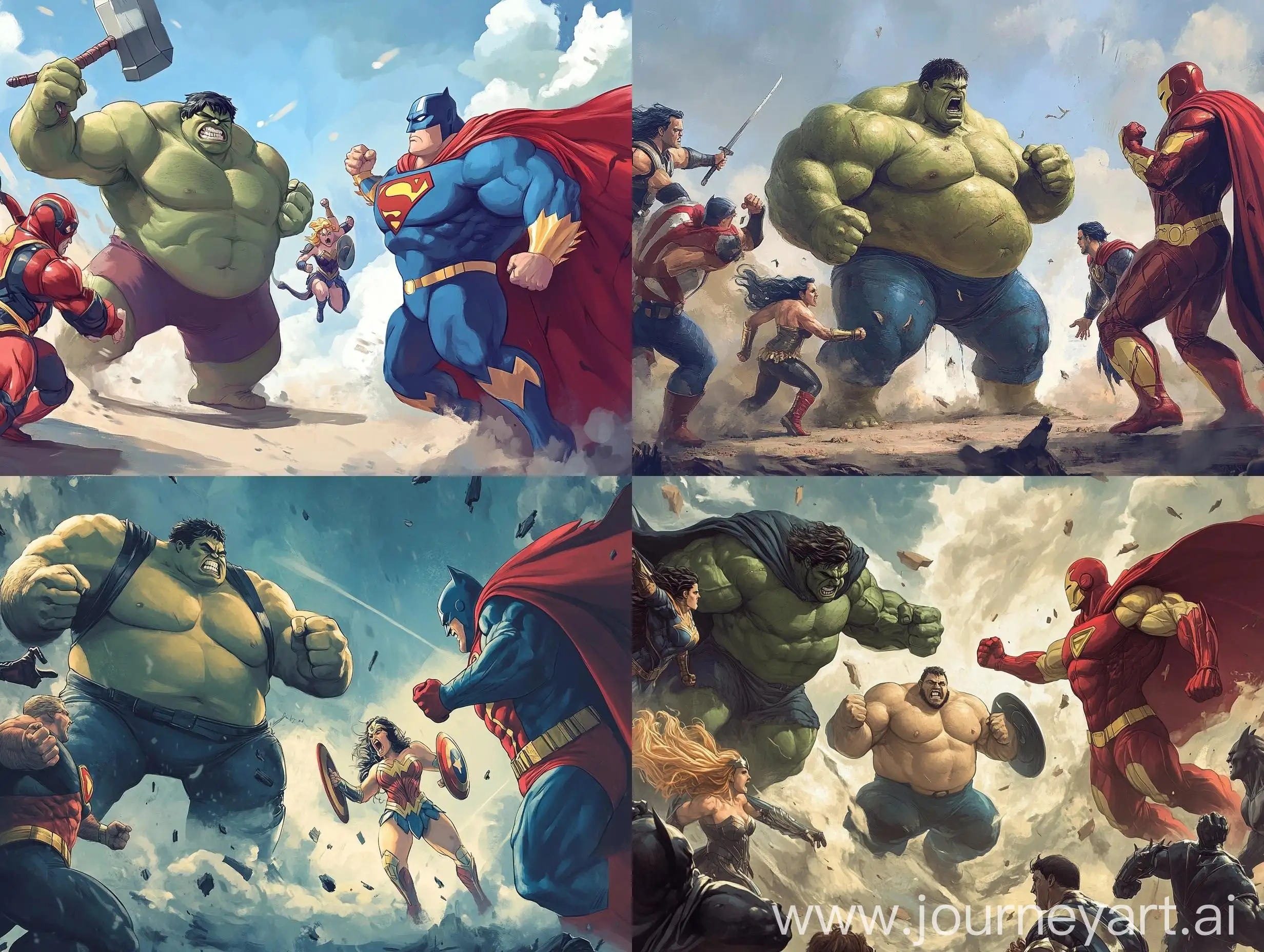 Epic-Battle-Fat-Avengers-vs-Obese-Justice-League-Members