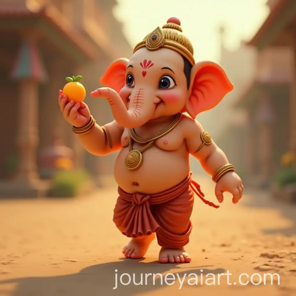 Lord-Ganesha-Walking-Gracefully-with-a-Sweet-Treat
