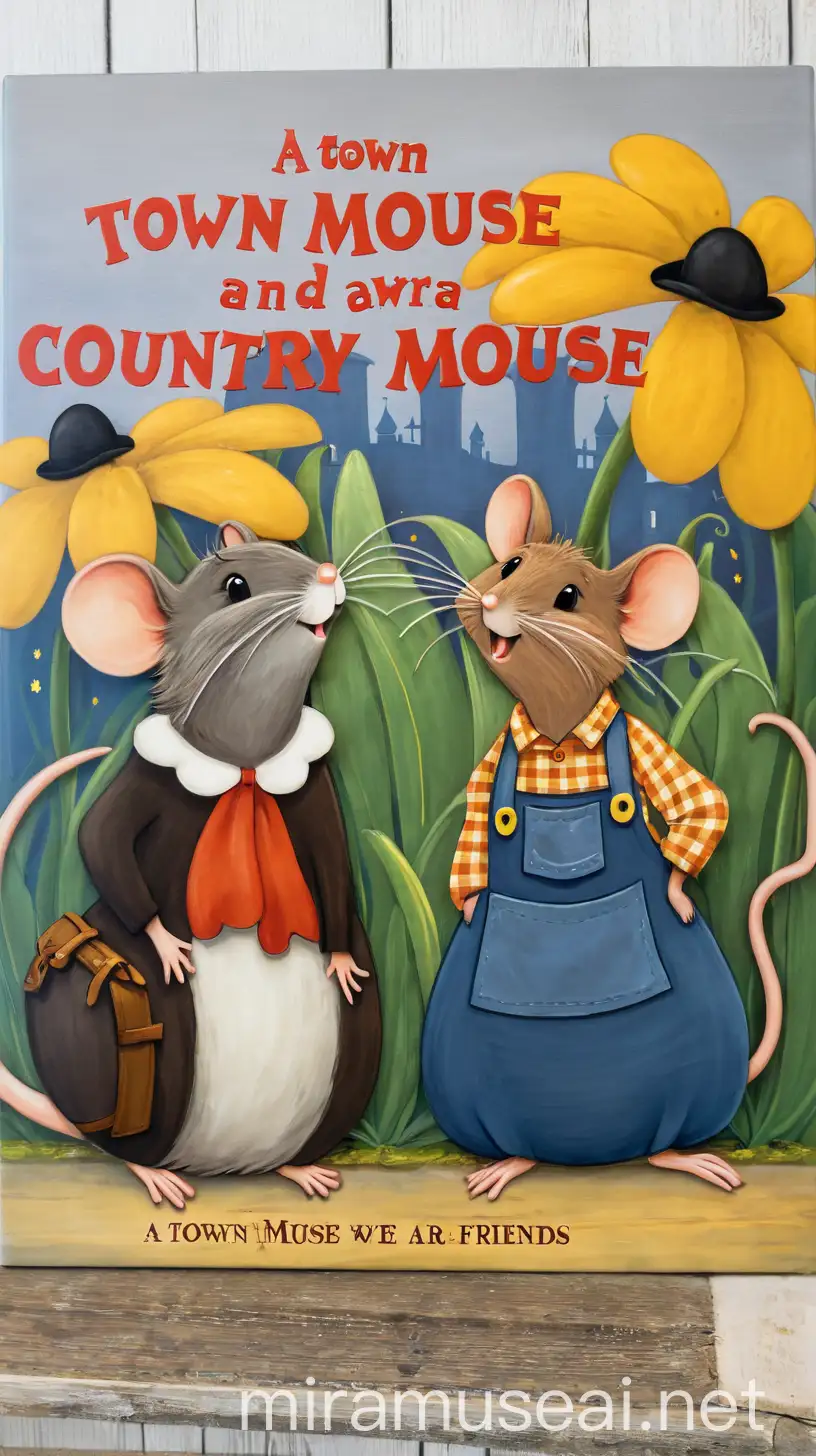 Urban and Rural Friendship Town Mouse and Country Mouse Illustration