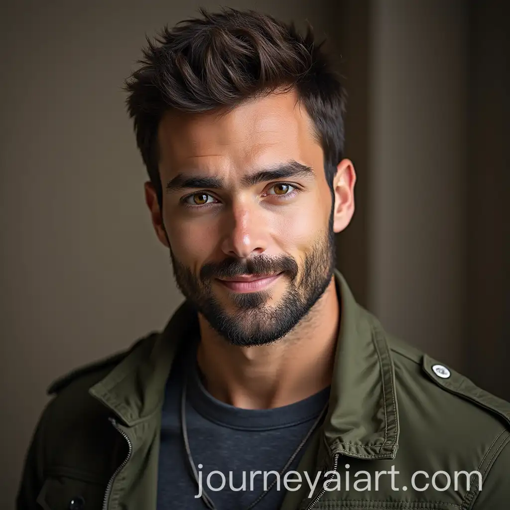 Handsome-Guy-Portrait-with-Warm-Lighting-and-Confident-Expression