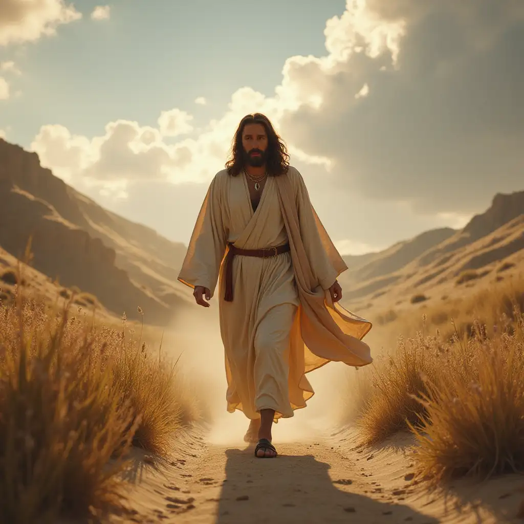 Jesus walking