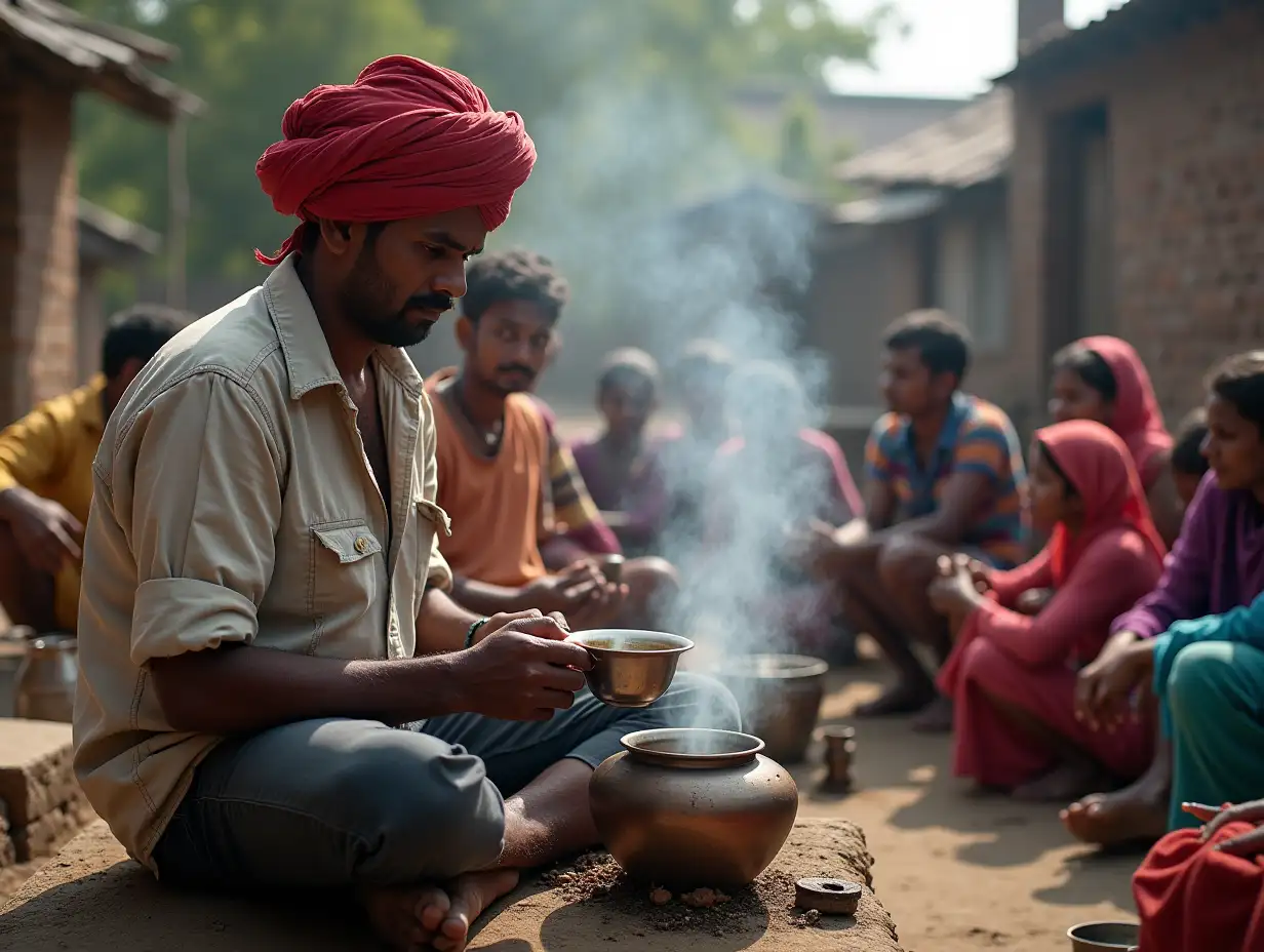 Traditional-Chaiwala-Making-Tea-in-Rural-India